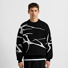 Burocs Jacquard Knit Sweater noir