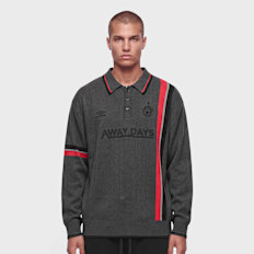 Umbro Longsleeve Knitted Football Polo Grau