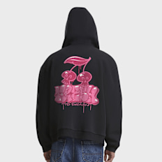 Mister Tee Fresh to Death Cherries Fluffy Zip Hoody zwart