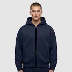 Urban Classics Heavy Scuba Zip Hoody bleu