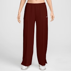 Nike Studio Fleece Plush Wide Leg Pant Rouge