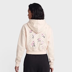 Off-White Crop Hoodie Beige