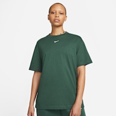 Nike W NSW ESSNTL TEE BF LBR pro green/white schwarz