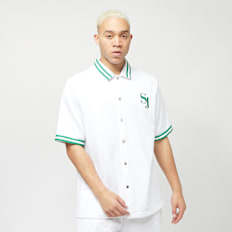 Sean John SJ Monogram Logo Short Sleeve Terry Overshirt white/green Weiß