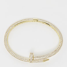 King Ice 10mm Iced Nail Bracelet gold Gold