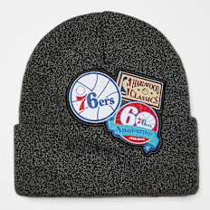 Mitchell & Ness NBA XL Logo Patch Knit HWC Philadelphia 76ers schwarz