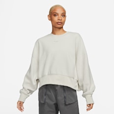Nike Sportswear Plush Women's Mod Crop Crew-Neck Sweatshirt beige