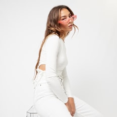 Sixth June BASIC CROP TOP weiß