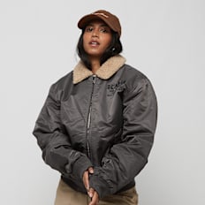 Karl Kani Chest Retro Bomber Jacket grigio