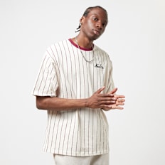 New Era Pinstripe Oversized Tee Multicolor