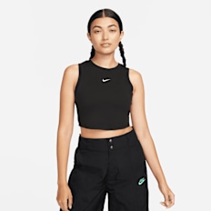 Nike   Sportswear Essentials Rib Crop Tanktop zwart