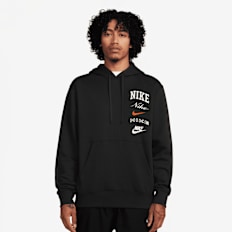 Nike   Club Fleece Hoodie Stack Graphics crna