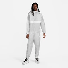Nike Club Woven Hooded Track Suit Grau