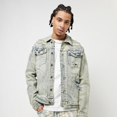 Smoke Rise Wave Effect Jacket Blau