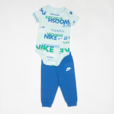 Nike Junior Sportswear Playful Exploration All Over Print Bodysuit Pant Set blau