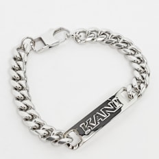 Karl Kani Retro Plate Bracelet zilver