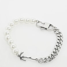 Karl Kani Signature Pearl Bracelet zilver