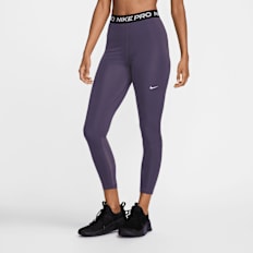 Nike Pro High-Waisted 7/8 Mesh-Paneled Leggings Lila