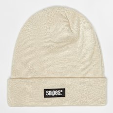 SNIPES Woven Basic Logo Beanie off white bege