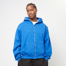Karl Kani Autograph Heavy Sweat OS Ziphoodie Blue niebieski