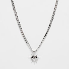 fainz Spike Heart Chain argento