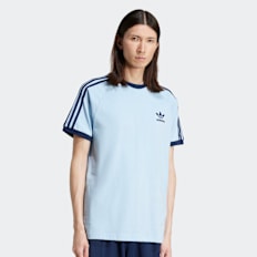 adidas Originals 3-Streifen T-Shirt blauw