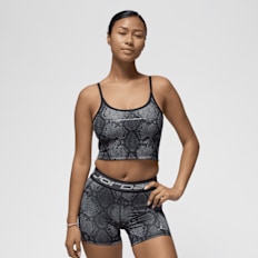 Jordan Sport All Over Print Cropped Tanktop zwart