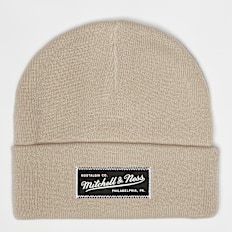 Mitchell & Ness Branded Patch Logo Beanie beige