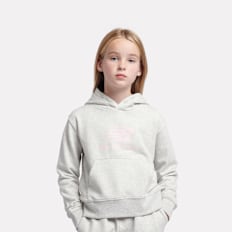 New Balance French Terry Stacked Logo Hoodie siva