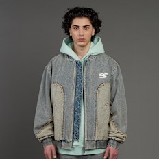 SNIPES S Emblem Inside Out Denim Jacket Blau