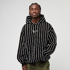 Karl Kani Signature Logo Pinstripe Oversized Hoodie schwarz