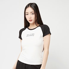 Karl Kani Collage Print Tiny Raglan T-Shirt weiß