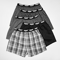 SNIPES 5 PACK - Black Tape  Woven Boxershorts grau