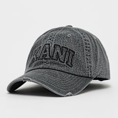 Karl Kani Serif Distress Denim Dad Cap grau