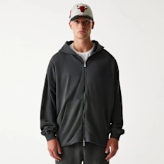 New Era NBA Washed Full Zip Chicago Bulls negro