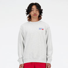 New Balance Athletics Premium Logo Crew grigio