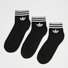 adidas Originals 3 PACK - 3-Stripes Ankle Socks preto