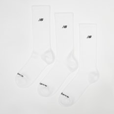 New Balance 3 PACK - NB BLACK PATCH LOGO CREW -  white branco