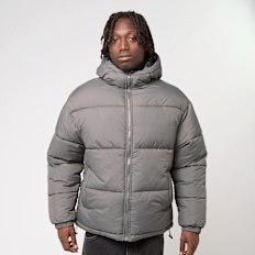 Urban Classics Shiny Puffer Jacket With Hood gris