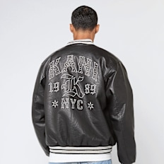 Karl Kani Kani Western Pu Leather College Jacket preto