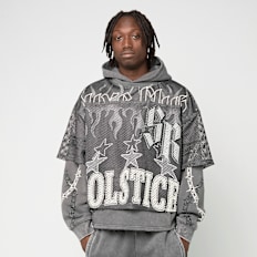 Smoke Rise Luxe Club Mesh 2-FER Hoodie cinzento