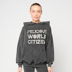 Felicious Vintage Hoodie Rhinestones cinzento