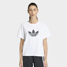 adidas Originals Trefoil Boxy Tee blanc