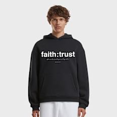 Mister Tee Faith And Trust Fluffy Hoody crna
