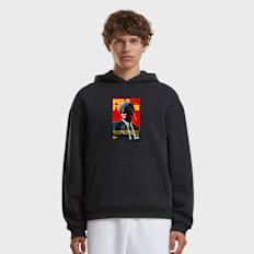 Mister Tee Pulp Fiction Jules Magazine Cover Fluffy Hoody schwarz