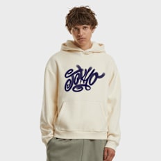 Mister Tee Tokyo Tagged Graffiti Fluffy Hoody beige