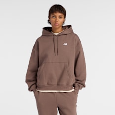 New Balance SPORT ESSENTIALS FLEECE HOODIE blue agate (423) marrón