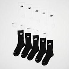 New Balance 10 PACK - Everyday Crew Socks zwart