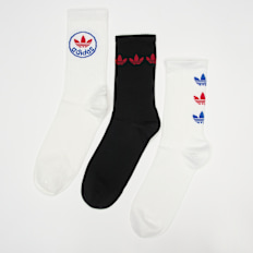 adidas Originals 3 PACK - Trefoil Crew Socks Weiß