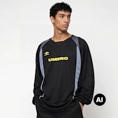 Umbro Panelled Longsleeve Jersey zwart